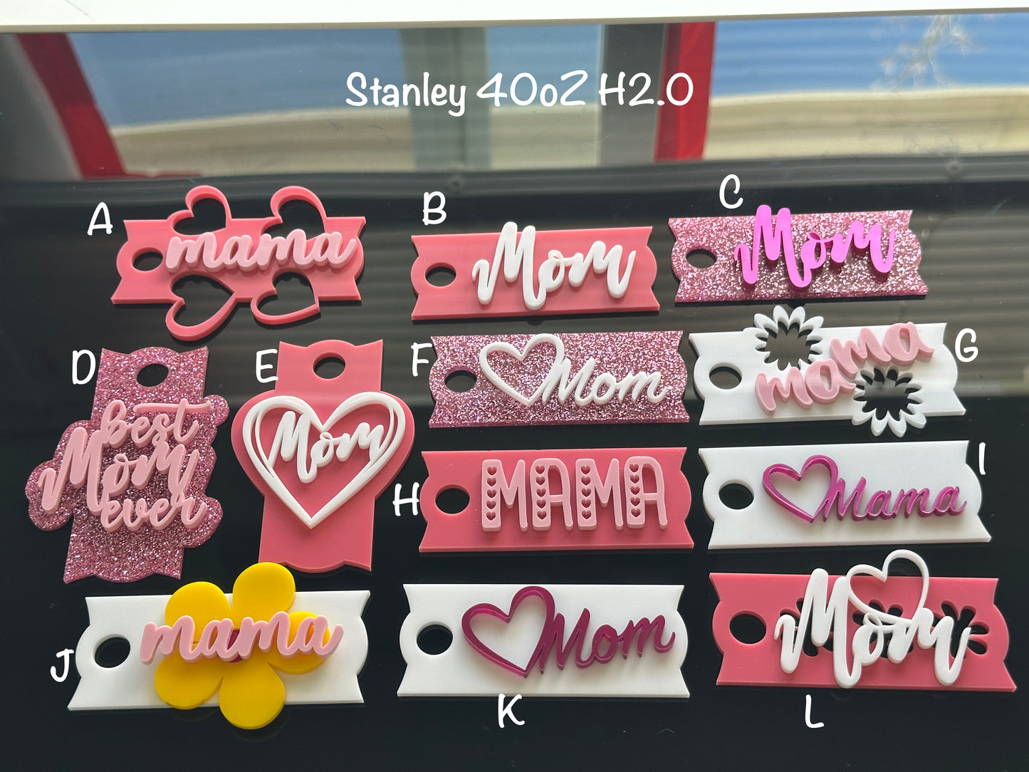 Stanley Cup accessories, Coquette Stanley Name Plate Personalized Stanley Cup Tumbler Momma Tag, tumbler name plate